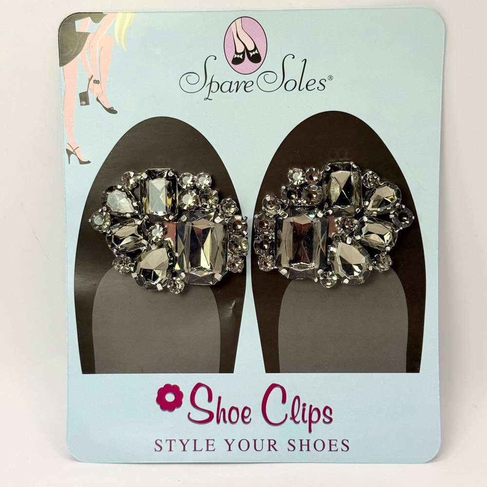 Spare Soles Rhinestone Crystal Buckle Clips for Shoes, Purses, Scarves, Hats,etc